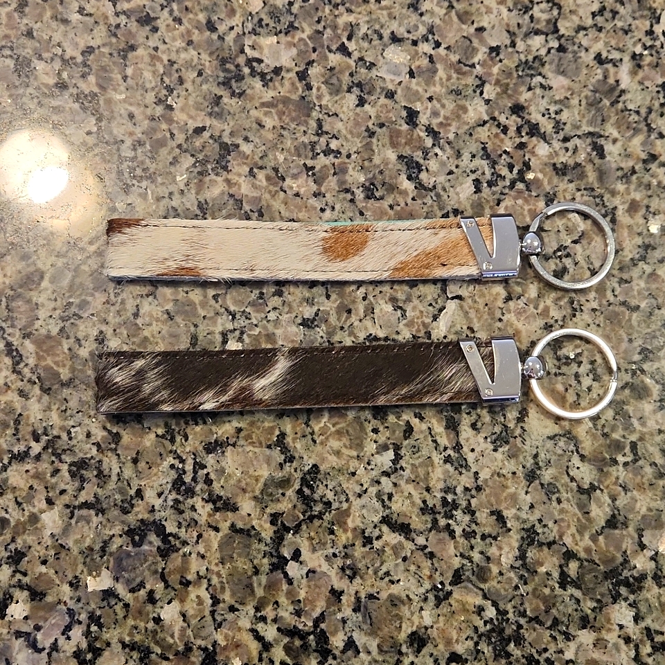 Cowhide Keychains
